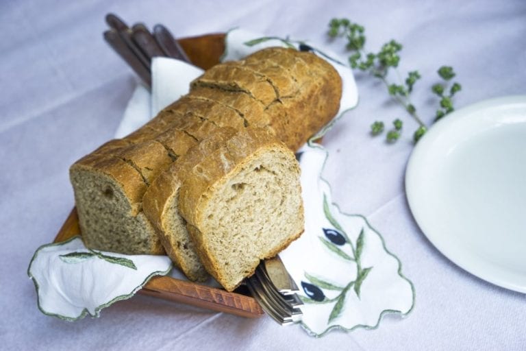 Fresh bread baked in the village of Vourliotes in Samos, Greece