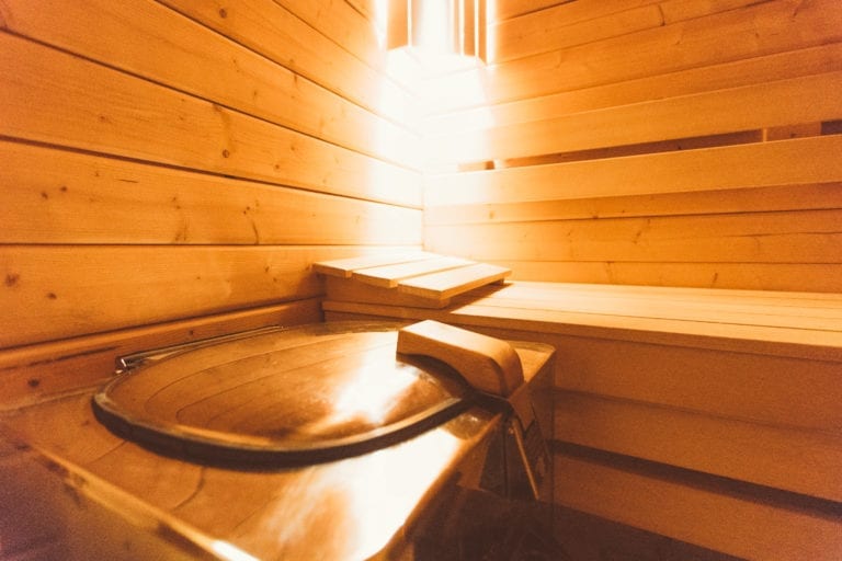 The sauna in Chalet des Neiges, Richmond Holidays' ski chalet