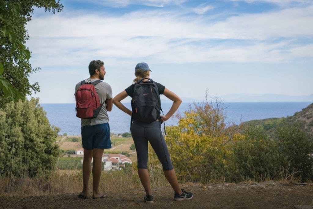 Relaxing while exploring Samos, Greece on Richmond's Summer Walking Week