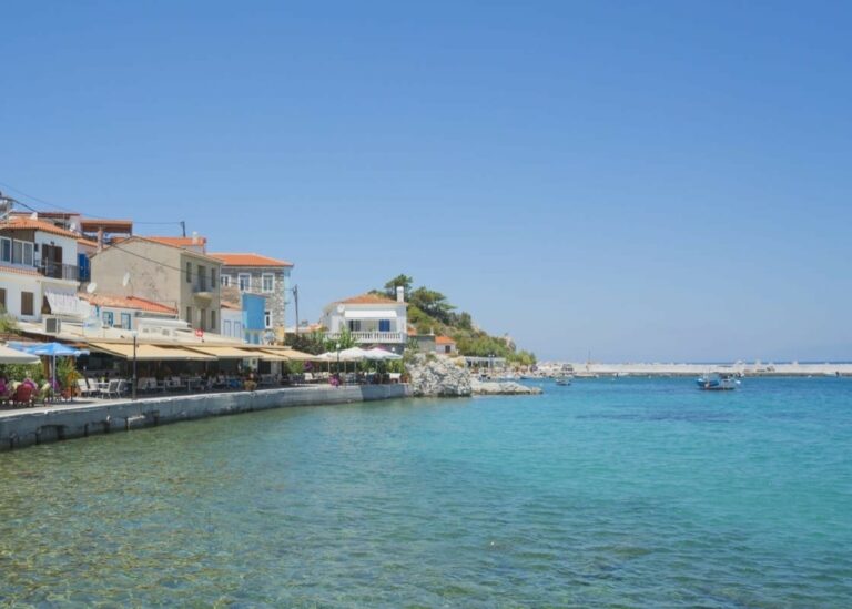 Kokkari in Samos, Greece in Summer