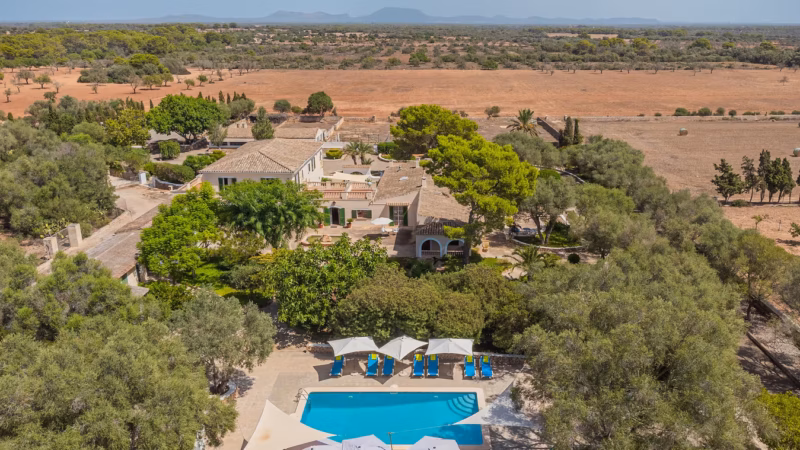 Birds eye of villa