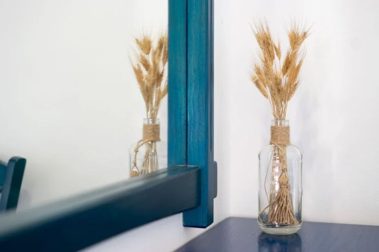 Decorative jar on sideboard