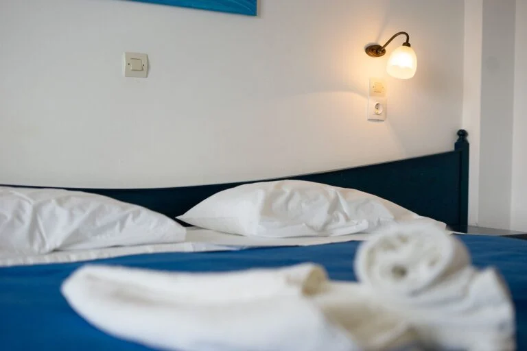 Pillows on the bed